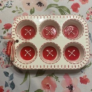 Mud Pie Homemade Muffin Pan Red